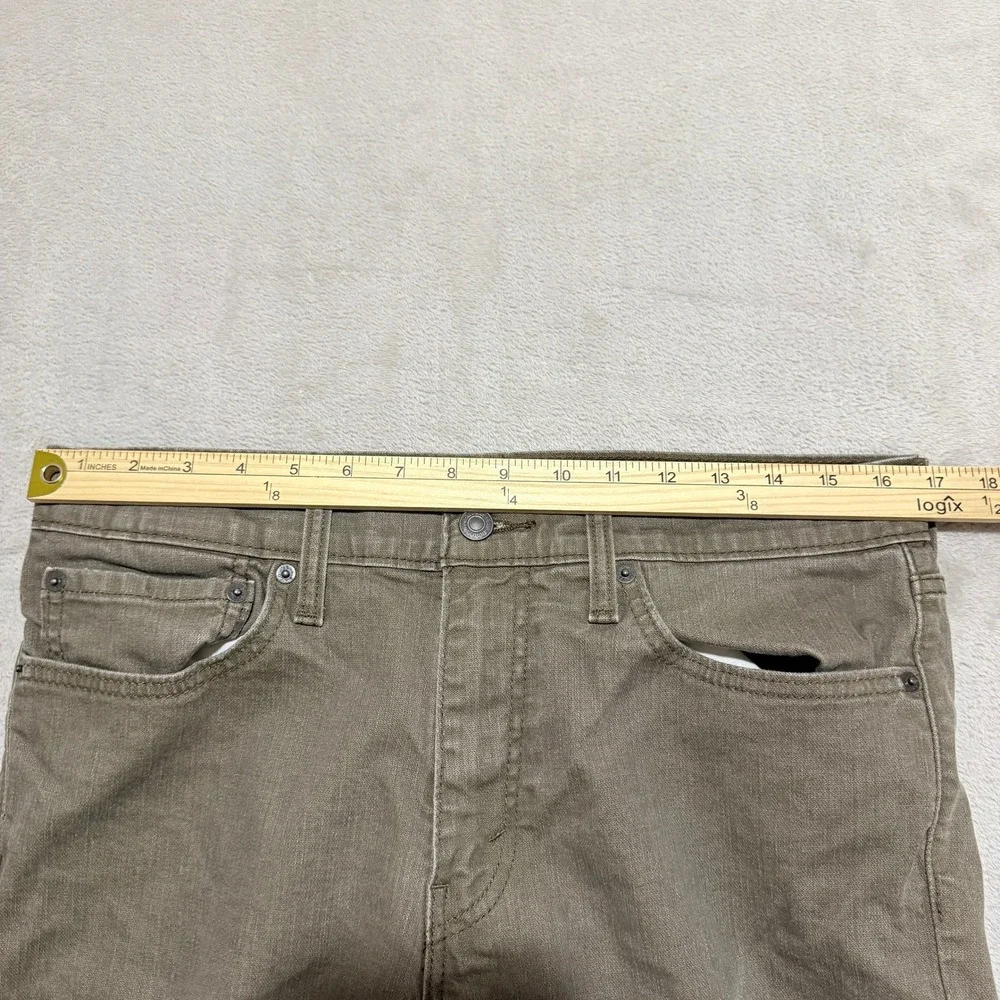 Levi 511 Jeans Mens 34x32 (Fit 33x30) Olive Green Brown Slim Preppy Stretch EUC